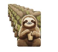 Car Air Fresheners Cards Set of 6 Hanging Scented Cards Car Aromatherapy Tablets Rearview Mirror Pendant Cute Cartoon Sloth Car Fresheners for Car Interior Bathroom Bedroom Shoe Cabinet