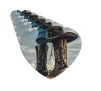 Car Air Fresheners Cards Set of 6 Hanging Scented Cards Car Aromatherapy Tablets Rearview Mirror Pendant Cowboy Black Hat Western Boots Car Fresheners for Car Interior Bathroom Bedroom Shoe Cabinet