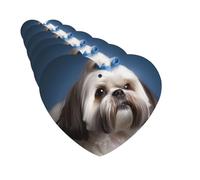 Car Air Fresheners Cards Set of 6 Hanging Scented Cards Car Aromatherapy Tablets Rearview Mirror Pendant Shih Tzu Dog Car Fresheners for Car Interior Bathroom Bedroom Shoe Cabinet