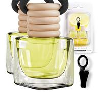 Car Air Fresheners for Men and Women - Citrus Zest | Pack of 2 | 4ml Car Scents Air Freshener with Odour Eliminator and Essential Oils | Air Fresheners Vent Clip Included by Perfa