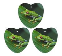 Car Air Fresheners Hanging Air Freshener Animal Frog Green Leaf Leaves Fragrance Scented Cards Car Aromatherapy Tablets Interior Mirror Pendant for Wardrobe Bathroom Love form White