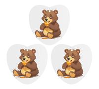 Car Air Fresheners Hanging Air Freshener Bear Eating Fragrance Scented Cards Car Aromatherapy Tablets Interior Mirror Pendant for Wardrobe Bathroom Love form White