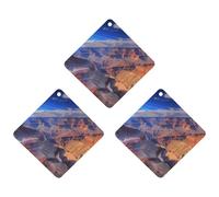Car Air Fresheners Hanging Air Freshener Beauty Grand Canyon Fragrance Scented Cards Car Aromatherapy Tablets Interior Mirror Pendant for Wardrobe Bathroom Rhombus White