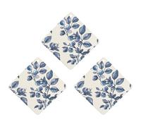 Car Air Fresheners Hanging Air Freshener Blueberry Flower Pattern Fragrance Scented Cards Car Aromatherapy Tablets Interior Mirror Pendant for Wardrobe Bathroom Rhombus White