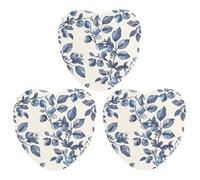 Car Air Fresheners Hanging Air Freshener Blueberry Flower Pattern Fragrance Scented Cards Car Aromatherapy Tablets Interior Mirror Pendant for Wardrobe Bathroom Love form White