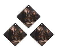 Car Air Fresheners Hanging Air Freshener Brown Labrador Retriever Fragrance Scented Cards Car Aromatherapy Tablets Interior Mirror Pendant for Wardrobe Bathroom Rhombus Gray