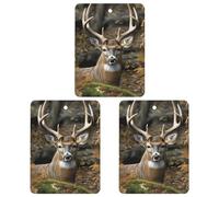 Car Air Fresheners Hanging Air Freshener Camouflage Deer Fragrance Scented Cards Car Aromatherapy Tablets Interior Mirror Pendant for Wardrobe Bathroom Square White