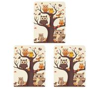 Car Air Fresheners Hanging Air Freshener Cartoon Owl on Tree Fragrance Scented Cards Car Aromatherapy Tablets Interior Mirror Pendant for Wardrobe Bathroom Square White