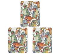 Car Air Fresheners Hanging Air Freshener Chaotic Colorful Monsters Fragrance Scented Cards Car Aromatherapy Tablets Interior Mirror Pendant for Wardrobe Bathroom Square White