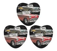 Car Air Fresheners Hanging Air Freshener Classic Car Roadsters Old Fashioned Fragrance Scented Cards Cars Aromatherapy Tablets Interior Mirror Pendant for Wardrobe Bathroom Love form Gray