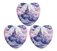 Car Air Fresheners Hanging Air Freshener Clouds over The Castle Fragrance Scented Cards Car Aromatherapy Tablets Interior Mirror Pendant for Wardrobe Bathroom Love form Black