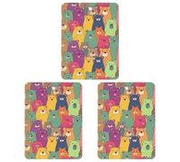 Car Air Fresheners Hanging Air Freshener Colorful Bears Fragrance Scented Cards Car Aromatherapy Tablets Interior Mirror Pendant for Wardrobe Bathroom Square Gray