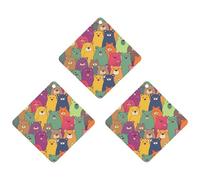 Car Air Fresheners Hanging Air Freshener Colorful Bears Fragrance Scented Cards Car Aromatherapy Tablets Interior Mirror Pendant for Wardrobe Bathroom Rhombus White