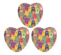 Car Air Fresheners Hanging Air Freshener Colorful Bears Fragrance Scented Cards Car Aromatherapy Tablets Interior Mirror Pendant for Wardrobe Bathroom Love form Black