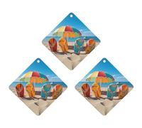 Car Air Fresheners Hanging Air Freshener Colorful Flip Flops Beach Ball Fragrance Scented Cards Car Aromatherapy Tablets Interior Mirror Pendant for Wardrobe Bathroom Rhombus Black