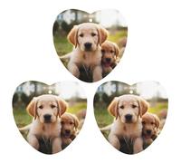 Car Air Fresheners Hanging Air Freshener Cute Golden Retriever Puppy Fragrance Scented Cards Car Aromatherapy Tablets Interior Mirror Pendant for Wardrobe Bathroom Love form Gray