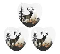 Car Air Fresheners Hanging Air Freshener Deer Silhouette Fragrance Scented Cards Car Aromatherapy Tablets Interior Mirror Pendant for Wardrobe Bathroom Love form White