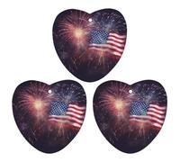 Car Air Fresheners Hanging Air Freshener Firework American Flag 4Th of July Fragrance Scented Cards Car Aromatherapy Tablets Interior Mirror Pendant for Wardrobe Bathroom Love form Gray