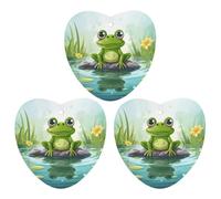 Car Air Fresheners Hanging Air Freshener Frog In A Pond Fragrance Scented Cards Car Aromatherapy Tablets Interior Mirror Pendant for Wardrobe Bathroom Love form Black