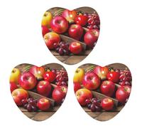 Car Air Fresheners Hanging Air Freshener Fruits on Wood Fragrance Scented Cards Car Aromatherapy Tablets Interior Mirror Pendant for Wardrobe Bathroom Love form Black