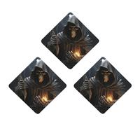 Car Air Fresheners Hanging Air Freshener Grim Reaper Fragrance Scented Cards Car Aromatherapy Tablets Interior Mirror Pendant for Wardrobe Bathroom Rhombus White