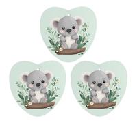 Car Air Fresheners Hanging Air Freshener Koala Fragrance Scented Cards Car Aromatherapy Tablets Interior Mirror Pendant for Wardrobe Bathroom Love form Gray
