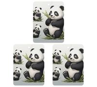 Car Air Fresheners Hanging Air Freshener Lovely Panda Fragrance Scented Cards Car Aromatherapy Tablets Interior Mirror Pendant for Wardrobe Bathroom Square White