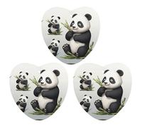 Car Air Fresheners Hanging Air Freshener Lovely Panda Fragrance Scented Cards Car Aromatherapy Tablets Interior Mirror Pendant for Wardrobe Bathroom Love form White