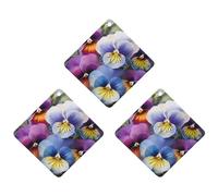 Car Air Fresheners Hanging Air Freshener Pansy Perfection Fragrance Scented Cards Car Aromatherapy Tablets Interior Mirror Pendant for Wardrobe Bathroom Rhombus White