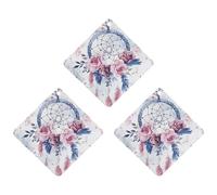 Car Air Fresheners Hanging Air Freshener Peach Dream Catcher Fragrance Scented Cards Car Aromatherapy Tablets Interior Mirror Pendant for Wardrobe Bathroom Rhombus White