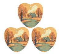 Car Air Fresheners Hanging Air Freshener River in Front of House Fragrance Scented Cards Car Aromatherapy Tablets Interior Mirror Pendant for Wardrobe Bathroom Love form Black