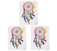 Car Air Fresheners Hanging Air Freshener Watercolor Dream Catcher Fragrance Scented Cards Car Aromatherapy Tablets Interior Mirror Pendant for Wardrobe Bathroom Square Black