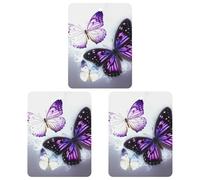 Car Air Fresheners Hanging Air Freshener White Purple Butterflies Fragrance Scented Cards Car Aromatherapy Tablets Interior Mirror Pendant for Wardrobe Bathroom Square Black