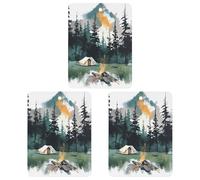 Car Air Fresheners Hanging Air Freshener Wilderness Nature Camping Fragrance Scented Cards Car Aromatherapy Tablets Interior Mirror Pendant for Wardrobe Bathroom Square Gray