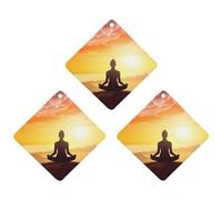 Car Air Fresheners Hanging Air Freshener Yoga Meditation Fragrance Scented Cards Car Aromatherapy Tablets Interior Mirror Pendant for Wardrobe Bathroom Rhombus Gray
