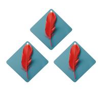 Car Air Fresheners Hanging Car Freshie With A Red Feather Printed for Auto And Home Personalized Gift