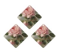 Car Air Fresheners Hanging Car Freshie With Vintage Beautiful Rose Printed for Auto And Home Personalized Gift