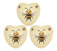 Car Air Fresheners Hanging Honey Bee Printed Long Lasting Car Fragrance Freshie Heart Shape