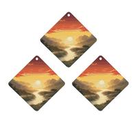Car Air Fresheners Hanging Rising Sun Printed Long Lasting Car Fragrance Freshie