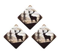 Car Air Fresheners Hanging Wild Elk Silhouette Printed Long Lasting Car Fragrance Freshie