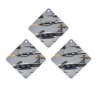 Car Air Fresheners Set of 3 Hanging Air Freshener Aircraft Fighter Jets Car Aromatherapy Tablets Hanging Fragrance Scented Cards for Rearview Mirror Wardrobe Shoe Cabinet Rhombus White