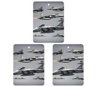 Car Air Fresheners Set of 3 Hanging Air Freshener Aircraft Fighter Jets Car Aromatherapy Tablets Hanging Fragrance Scented Cards for Rearview Mirror Wardrobe Shoe Cabinet Square Black