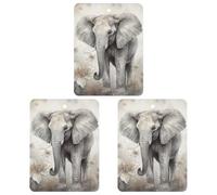 Car Air Fresheners Set of 3 Hanging Air Freshener Animals Cute Elephant Car Aromatherapy Tablets Hanging Fragrance Scented Cards for Rearview Mirror Wardrobe Shoe Cabinet Square Black