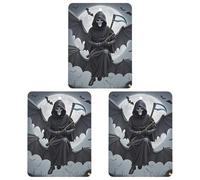 Car Air Fresheners Set of 3 Hanging Air Freshener Bat Death Moon Car Aromatherapy Tablets Hanging Fragrance Scented Cards for Rearview Mirror Wardrobe Shoe Cabinet Square Black