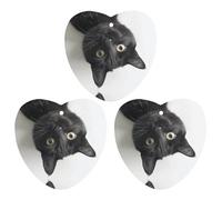 Car Air Fresheners Set of 3 Hanging Air Freshener Black Cat Lies Down Car Aromatherapy Tablets Hanging Fragrance Scented Cards for Rearview Mirror Wardrobe Shoe Cabinet Love form White