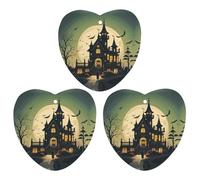 Car Air Fresheners Set of 3 Hanging Air Freshener Black Haunted Mansion Car Aromatherapy Tablets Hanging Fragrance Scented Cards for Rearview Mirror Wardrobe Shoe Cabinet Love form Black