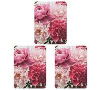 Car Air Fresheners Set of 3 Hanging Air Freshener Botanical Floral Car Aromatherapy Tablets Hanging Fragrance Scented Cards for Rearview Mirror Wardrobe Shoe Cabinet Square Black