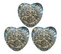 Car Air Fresheners Set of 3 Hanging Air Freshener Cool Steampunk Gears Car Aromatherapy Tablets Hanging Fragrance Scented Cards for Rearview Mirror Wardrobe Shoe Cabinet Love form Black