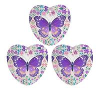 Car Air Fresheners Set of 3 Hanging Air Freshener Cute Purple Butterfly Car Aromatherapy Tablets Hanging Fragrance Scented Cards for Rearview Mirror Wardrobe Shoe Cabinet Love form Gray