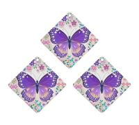 Car Air Fresheners Set of 3 Hanging Air Freshener Cute Purple Butterfly Car Aromatherapy Tablets Hanging Fragrance Scented Cards for Rearview Mirror Wardrobe Shoe Cabinet Rhombus Gray